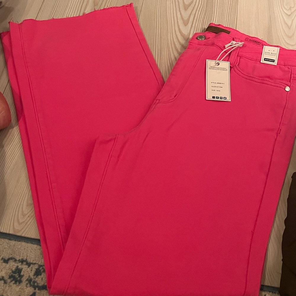 Judy Blue Pink Flare & Wide Leg Jeans